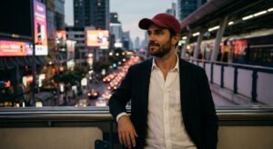 The recurring character standing on a BT