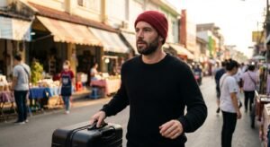 Digital nomad arriving in Southeast Asia ready to negotiate apartment rent